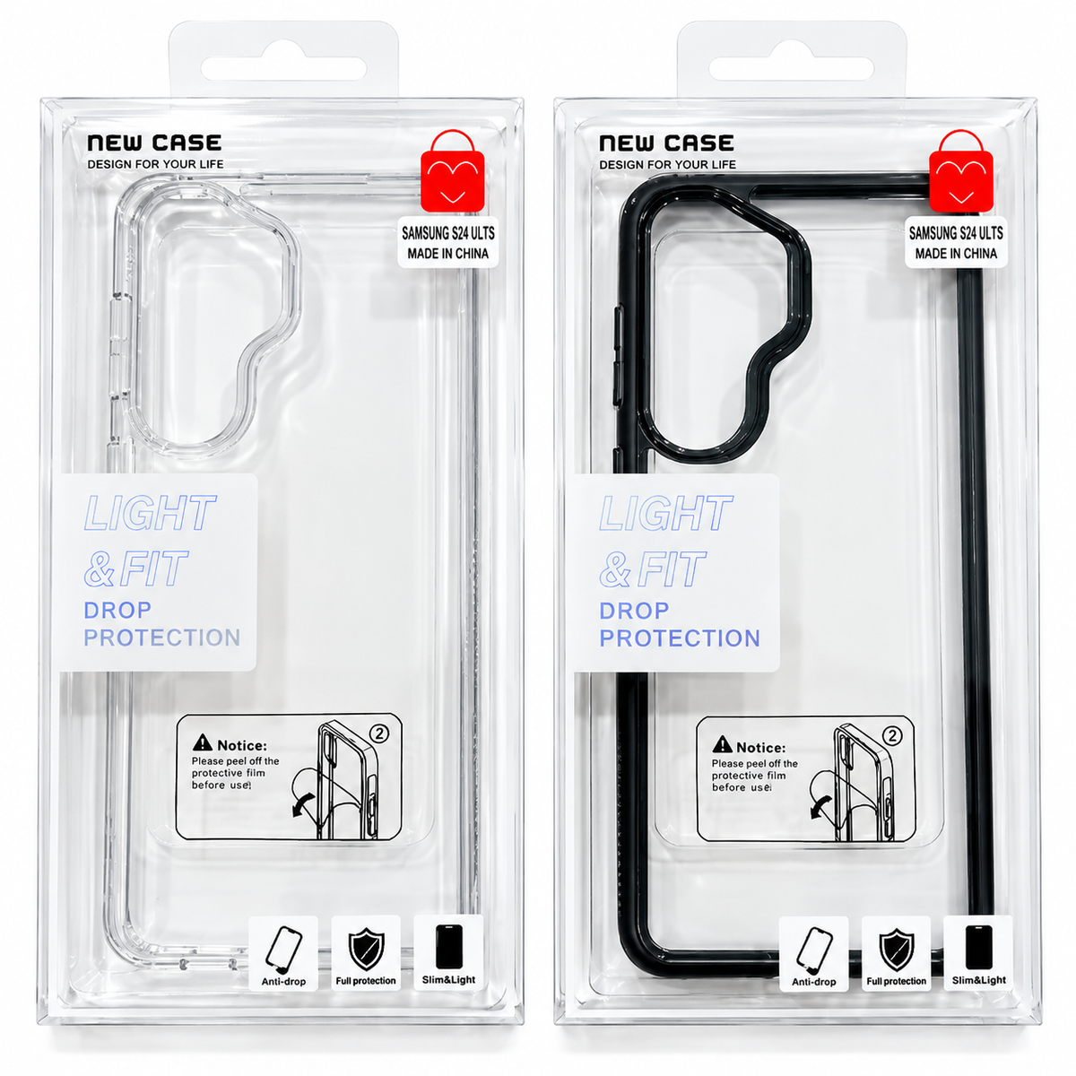 funda acrilica transparente