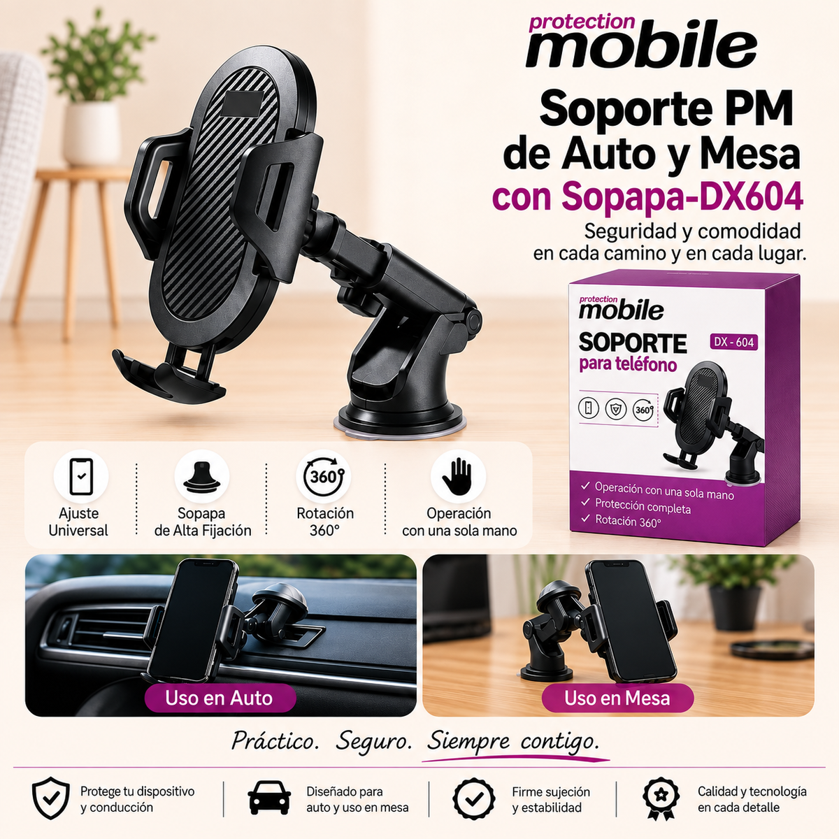 soporte auto dx604